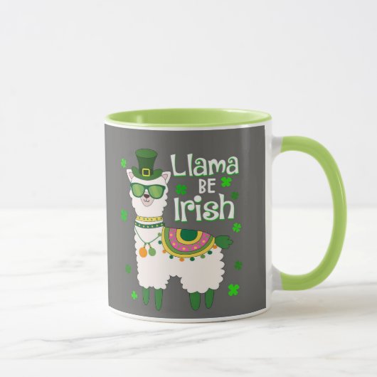 Happy St. Patrick's Day Llama Tasse (Rechts)