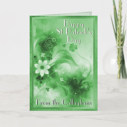 Happy St Patrick's Day Luck The Irish Sessings Karte (Vorderseite)