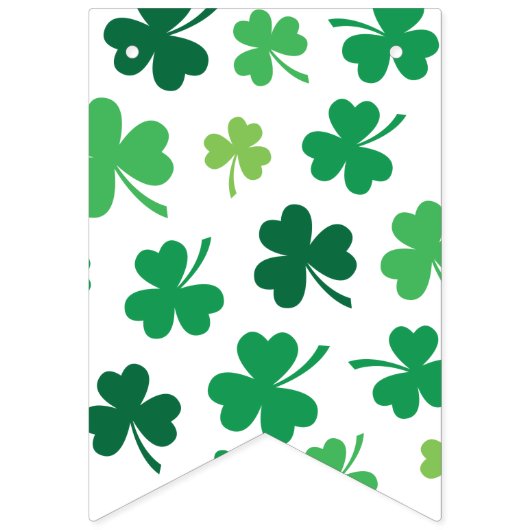 Happy St. Patrick's Day. Lucky Clover. Wimpelkette (Erste Fahne)