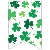 Happy St. Patrick's Day. Lucky Clover. Wimpelkette (Dritte Fahne)