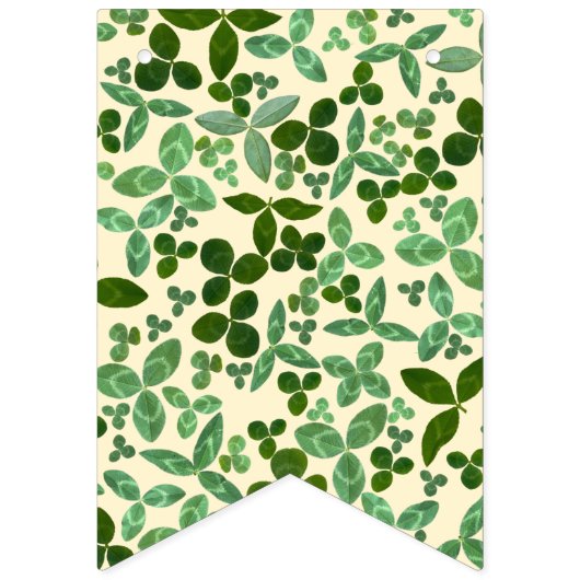 Happy St. Patrick's Day Lucky Clover Wimpelkette (Erste Fahne)