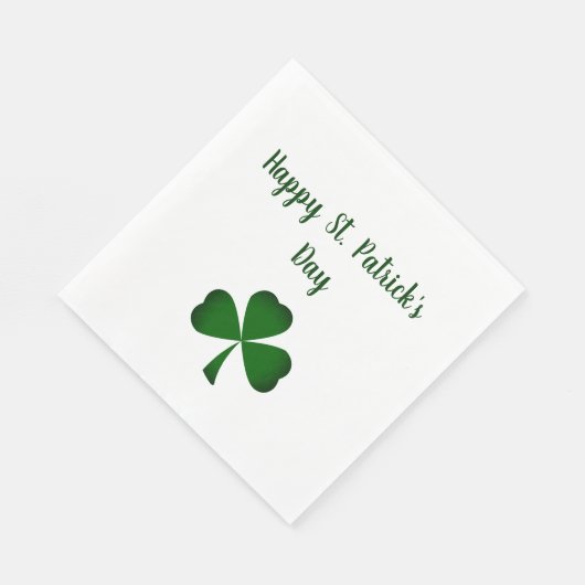 Happy St. Patrick's Day Lucky Green Kleeblatt Serviette (Ecke)