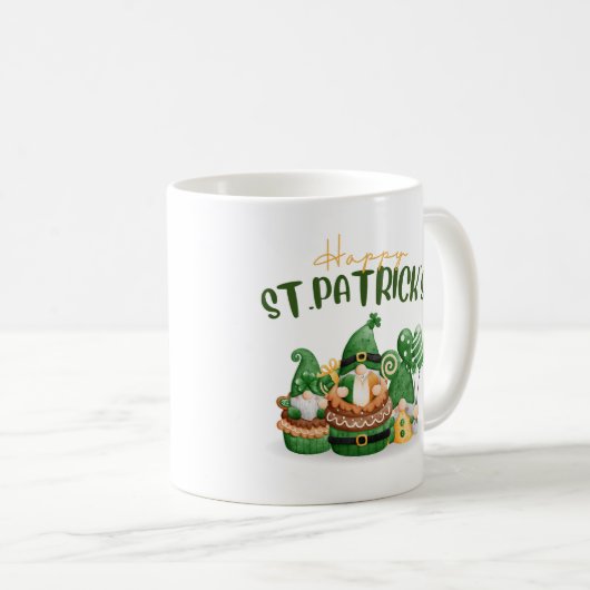Happy St. Patricks Day - Lucky Irish Clover Party Kaffeetasse (VorderseiteRechts)