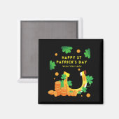 Happy St. Patricks Day - Lucky Irish Kleeblatt Magnet (Vorderseite/Rückseite)