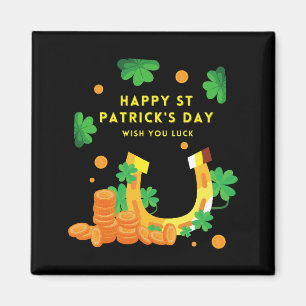 Happy St. Patricks Day - Lucky Irish Kleeblatt Magnet