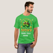 Happy St Patrick's Day Lucky Irish Kleeblatts Coin T-Shirt (Vorne ganz)