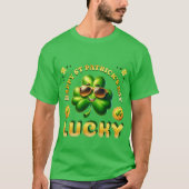 Happy St Patrick's Day Lucky Irish Kleeblatts Coin T-Shirt (Vorderseite)