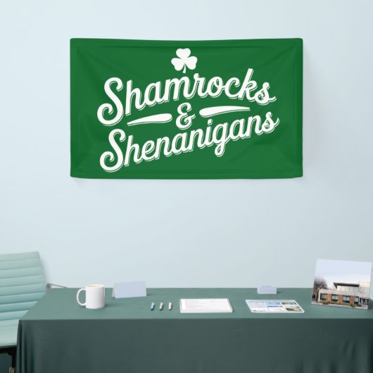 Happy St Patricks Day Lucky Kleeblatt & Shenanigan Banner (Messeveranstaltung)