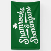 Happy St Patricks Day Lucky Kleeblatt & Shenanigan Banner (Vertikal)