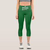 Happy St Patricks Day Lucky Kleeblatt & Shenanigan Capri Leggings (Vorderseite)