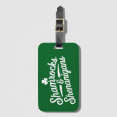 Happy St Patricks Day Lucky Kleeblatt & Shenanigan Gepäckanhänger (Vorderseite Vertikal)