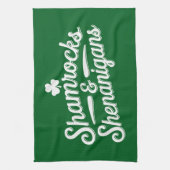 Happy St Patricks Day Lucky Kleeblatt & Shenanigan Geschirrtuch (Vertikal)
