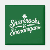 Happy St Patricks Day Lucky Kleeblatt & Shenanigan Magnet (Vorne)