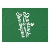 Happy St Patricks Day Lucky Kleeblatt & Shenanigan Tischdecke (Vorderseite (Horizontal))