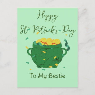 Happy St. Patrick's Day Lucky Kleeblatts Einfach Feiertagspostkarte