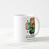 Happy St patricks day Lucky Kleeblatts Foto Kaffeetasse (VorderseiteRechts)