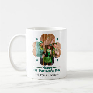 Happy St patricks day Lucky Kleeblatts Foto Kaffeetasse