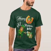 Happy St Patricks Day Lucky Leprechaun Pot of Gold T-Shirt (Vorderseite)