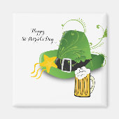 Happy St. Patrick's Day Magnete Hat Beer Magnet (Vorne)