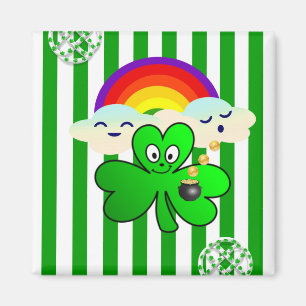 Happy St. Patrick's Day Magnete Kleeblatt Magnet