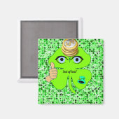 Happy St. Patrick's Day Magnete Kleeblatt Magnet (Vorderseite/Rückseite)