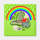 Happy St. Patrick's Day Magnete Rainbow Magnet (Vorne)