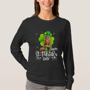 Happy St Patrick's Day Maine Coon Cat Kleeblatt Lu T-Shirt