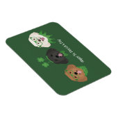 Happy St Patricks Day Maltipoo Dogs Magnet (Rechte Seite)