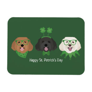 Happy St Patricks Day Maltipoo Dogs Magnet