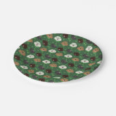 Happy St Patricks Day Maltipoo Dogs Pappteller (Schrägansicht)