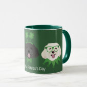 Happy St Patricks Day Maltipoo Dogs Tasse (VorderseiteRechts)