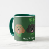 Happy St Patricks Day Maltipoo Dogs Tasse (Vorderseite Links)