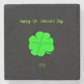 Happy St. Patrick's Day Marble Stone Untersetzer (Vorderseite)