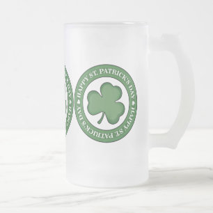 Happy St. Patricks Day Mattglas Bierglas