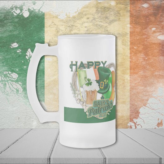 Happy St. Patrick's Day Mattglas Bierglas