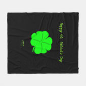 Happy St. Patrick's Day Medium Fleece Blanket (Vorderseite (Horizontal))