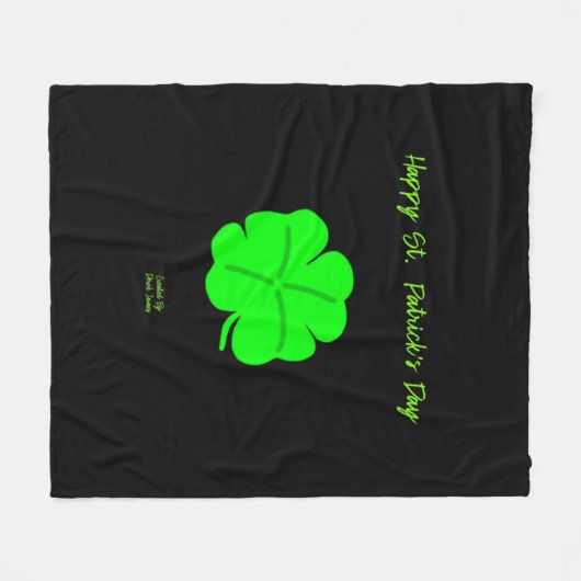Happy St. Patrick's Day Medium Fleece Blanket (Vorderseite (Horizontal))