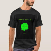 Happy St. Patrick's Day Men's Black Basic T Shirt (Vorderseite)