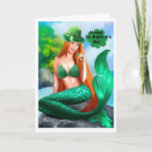 Happy St. Patrick's Day Mermaid Card Karte (Vorderseite)
