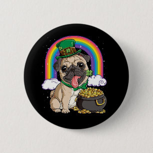 Happy St. Patrick's Day Mops Button