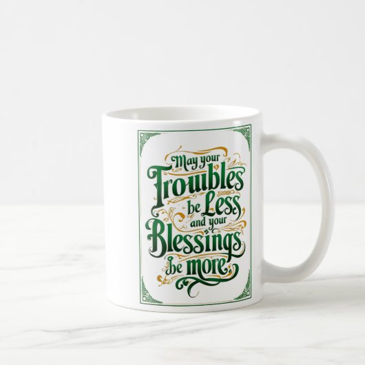 Happy St. Patrick's Day Motivational Quote Apparel Kaffeetasse (Rechts)