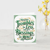 Happy St. Patrick's Day Motivational Quote Apparel Karte (Gelbe Blume)