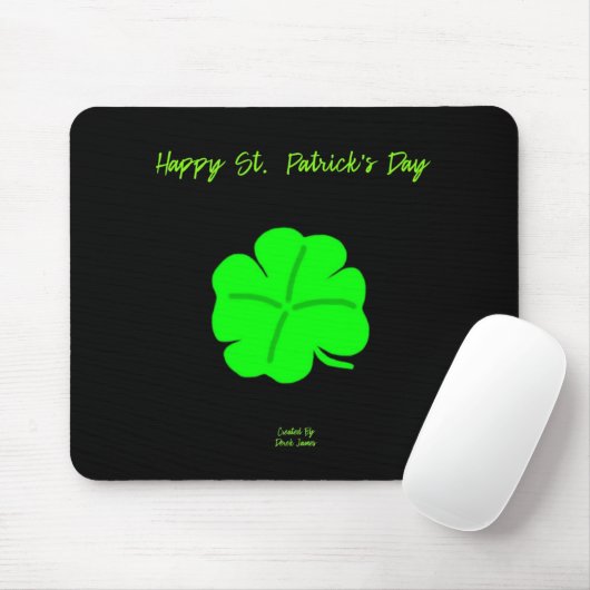 Happy St. Patrick's Day Mouse Pad Mousepad (Mit Mouse)