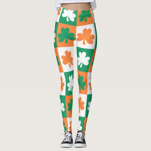 Happy St. Patrick's Day Muster Leggings (Vorderseite)