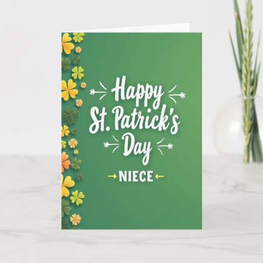 Happy St Patricks Day Niece Card Karte (Vorderseite)