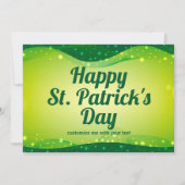 Happy St. Patrick's Day Niedlich Custom Green Spar Feiertagskarte (Vorderseite)