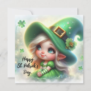 Happy St Patrick's Day Niedlich Gnome Feiertagskarte
