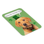 Happy St Patrick's Day Niedlich Labrador Puppy Magnet (Rechte Seite)
