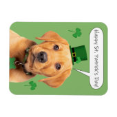 Happy St Patrick's Day Niedlich Labrador Puppy Magnet (Horizontal)