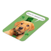 Happy St Patrick's Day Niedlich Labrador Puppy Magnet (Linke Seite)